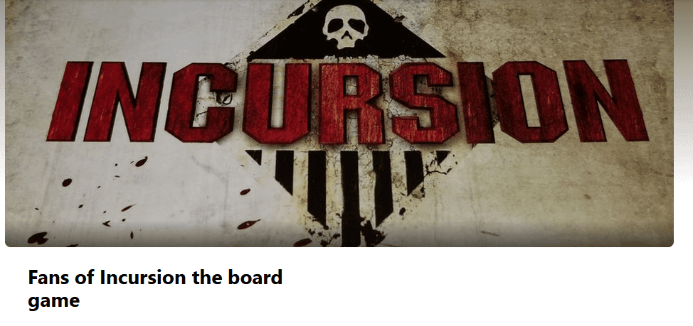 Fans of Incursion – Private Facebook Group
