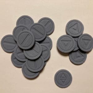 Wardelve coins, 10 sets (3D printed resin)