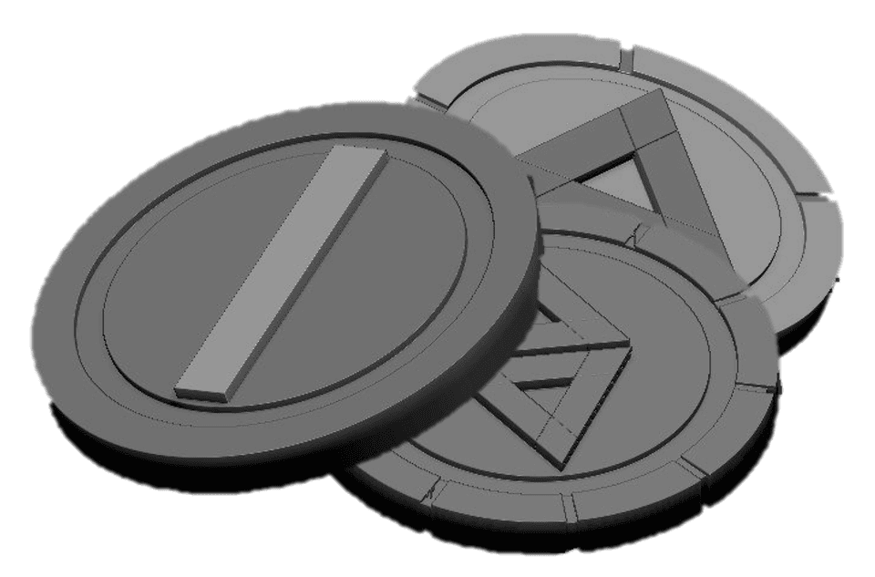 Wardelve coins, 1 set (3D printed resin) - Image 6