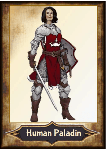 Wardelve miniature Human Paladin (lead-free pewter and 30 mm diameter clear base) - Image 3