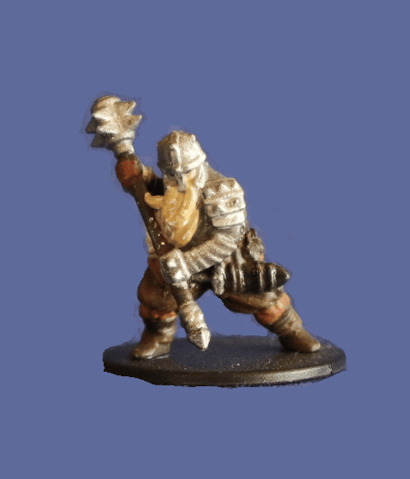 Wardelve miniature Dwarven Fighter (lead-free pewter and 30 mm diameter clear base) - Image 2
