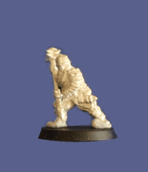 Wardelve miniature Dwarven Fighter (lead-free pewter and 30 mm diameter clear base)